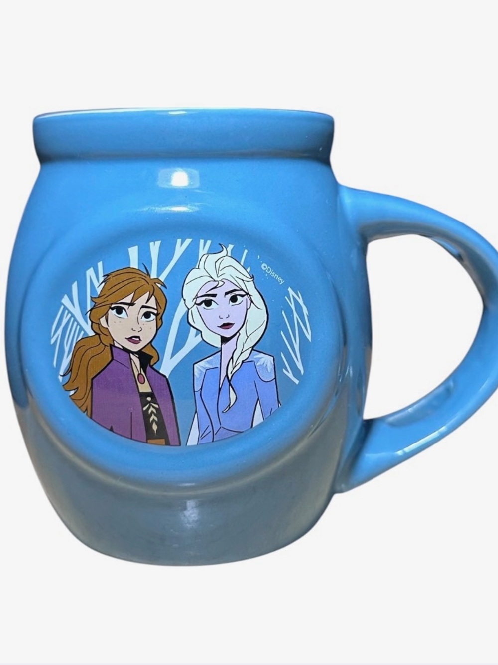 Disney Blue Ceramic Mug with Anna & Elsa Artwork